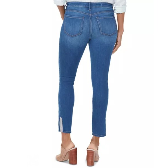 NYDJ Ami Skinny Blue Jeans Crop Ankle Slit Womens Sz 16 Plus Ladera - Picture 2 of 13